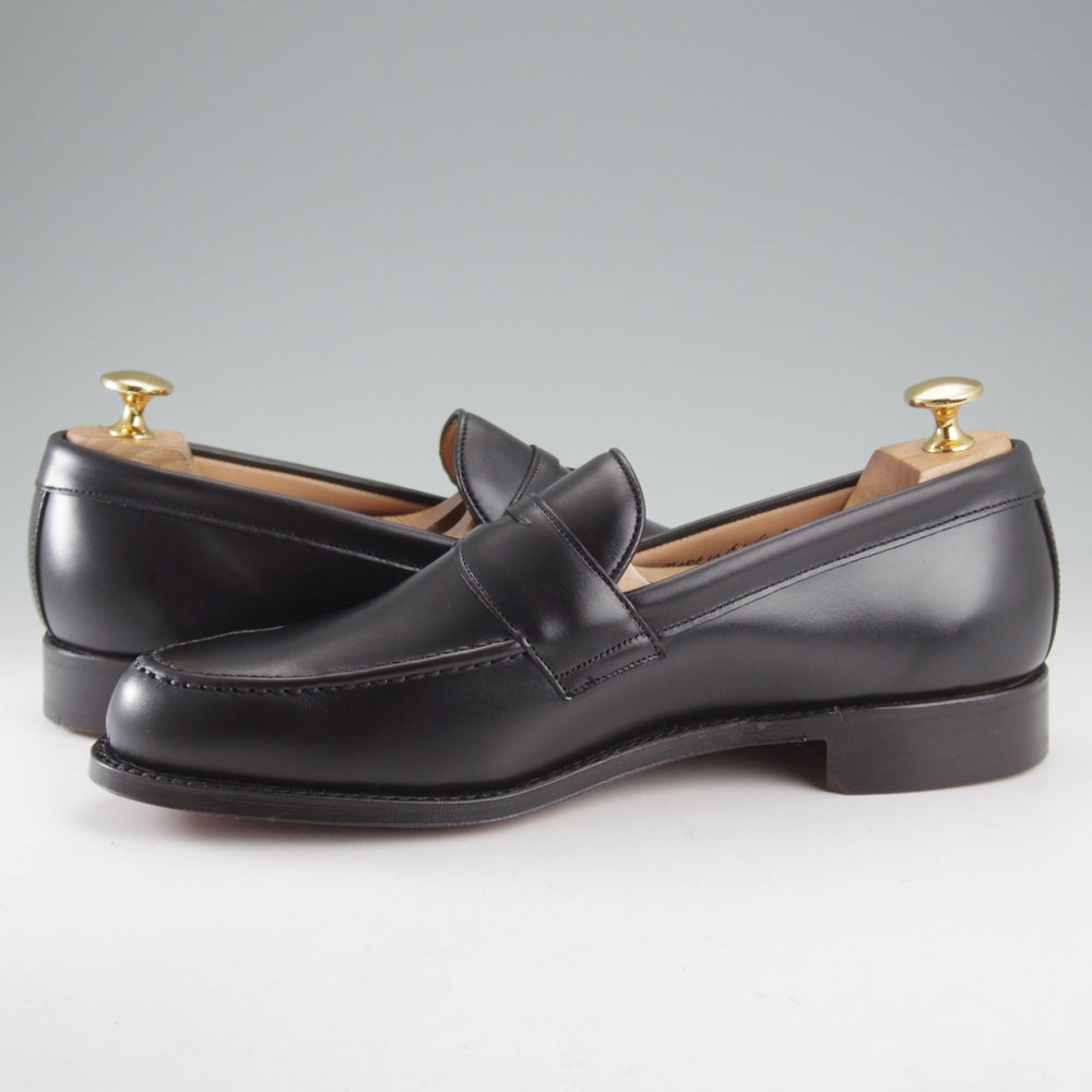 未使用★(英)チーニー 7F【定価￥94,600-★HUDSON/ハドソン】5203ラスト/コインローファー/カーフ/黒/メンズ/CHEANEY★o709