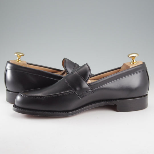 未使用★(英)チーニー 7F【定価￥94,600-★HUDSON/ハドソン】5203ラスト/コインローファー/カーフ/黒/メンズ/CHEANEY★o709