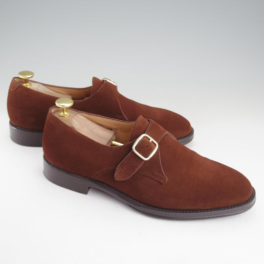 極美品★(伊)F.LLIジャコメッティ SIZE 38【定価￥133,100-★(英)C.F.ステッド社のスーパーバック/FG498】モンクストラップ/茶★p283