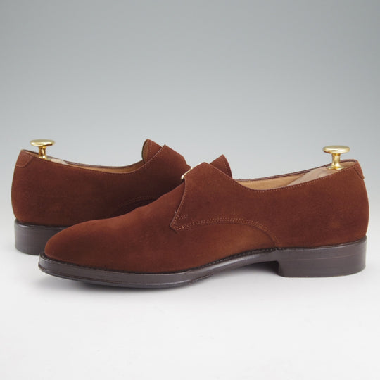 極美品★(伊)F.LLIジャコメッティ SIZE 38【定価￥133,100-★(英)C.F.ステッド社のスーパーバック/FG498】モンクストラップ/茶★p283