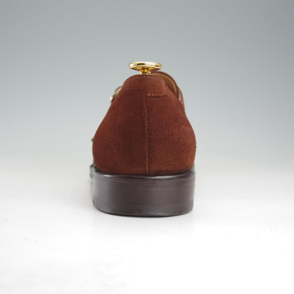 極美品★(伊)F.LLIジャコメッティ SIZE 38【定価￥133,100-★(英)C.F.ステッド社のスーパーバック/FG498】モンクストラップ/茶★p283