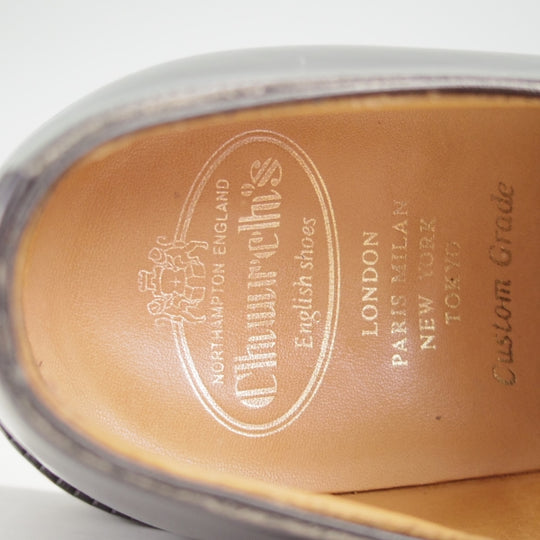 極上★チャーチ 75F/UK7.5【定価￥181,500-★シャノン/SHANNON】103ラスト/プレーントゥ/黒/メンズ/Church's★n153