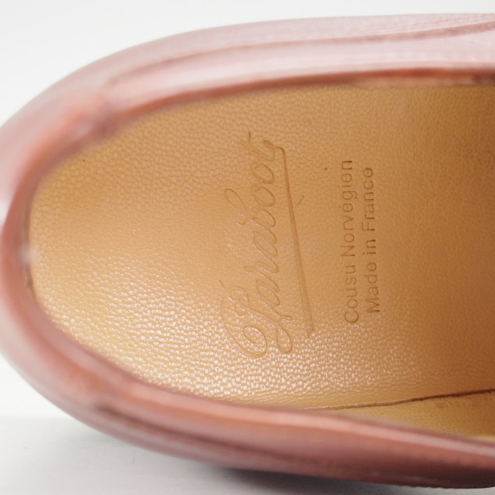 極美品★パラブーツ SIZE 5.5【定価￥96,800-★シャンボード/CHAMBORD】Uチップ/TEXソール/リスレザー/MARRON/マロン/茶/Paraboot★o710