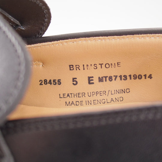 極美品★クロケット&ジョーンズ 5E【定価￥154,000-★BEAMS F別注/バタフライローファー/BRIMSTONE】302ラスト/カーフ/黒/メンズ★p284