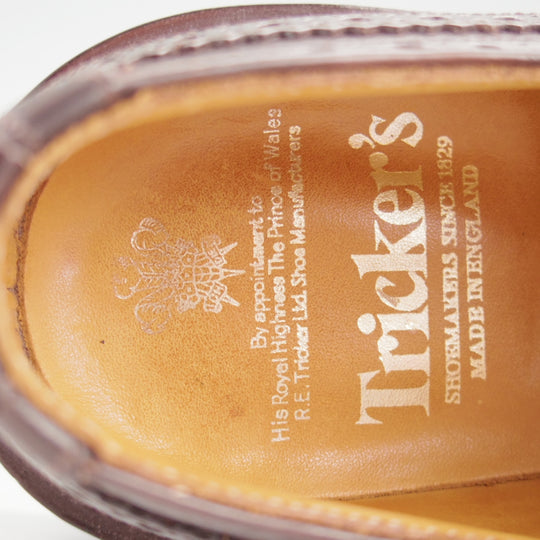 極上★トリッカーズ SIZE 7.5【現行定価13万円以上★ダイナイトソール/バートン同系モデル/M6518】フルブローグ/濃茶/Tricker's★o711
