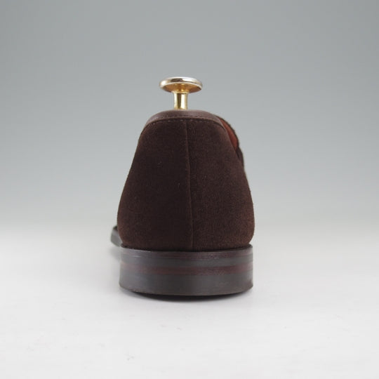 極美品★クロケット&ジョーンズ 8E【現行定価10万円以上★RICHMOND 2/376ラスト】コインローファー/スエード/濃茶/Crockett&Jones★n671