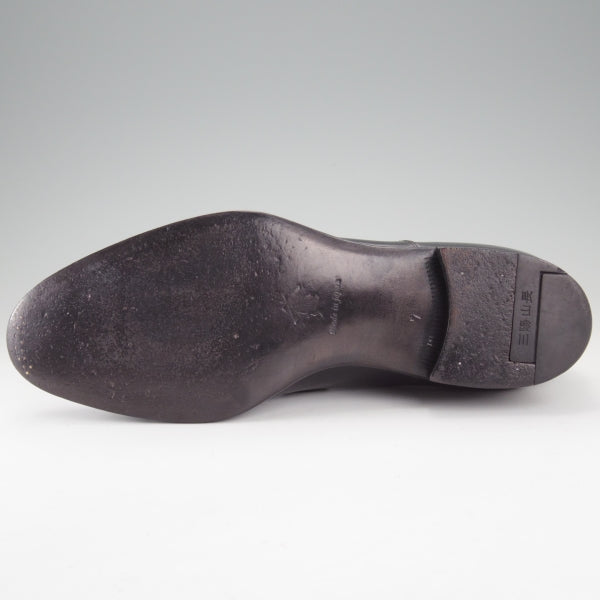 極美品★三陽山長 SIZE 7【定価￥99,000-★友二郎/R2010ラスト】ストレートチップ/カーフ/黒/メンズ/TOMOJIRO/Sanyo Yamacho★n672
