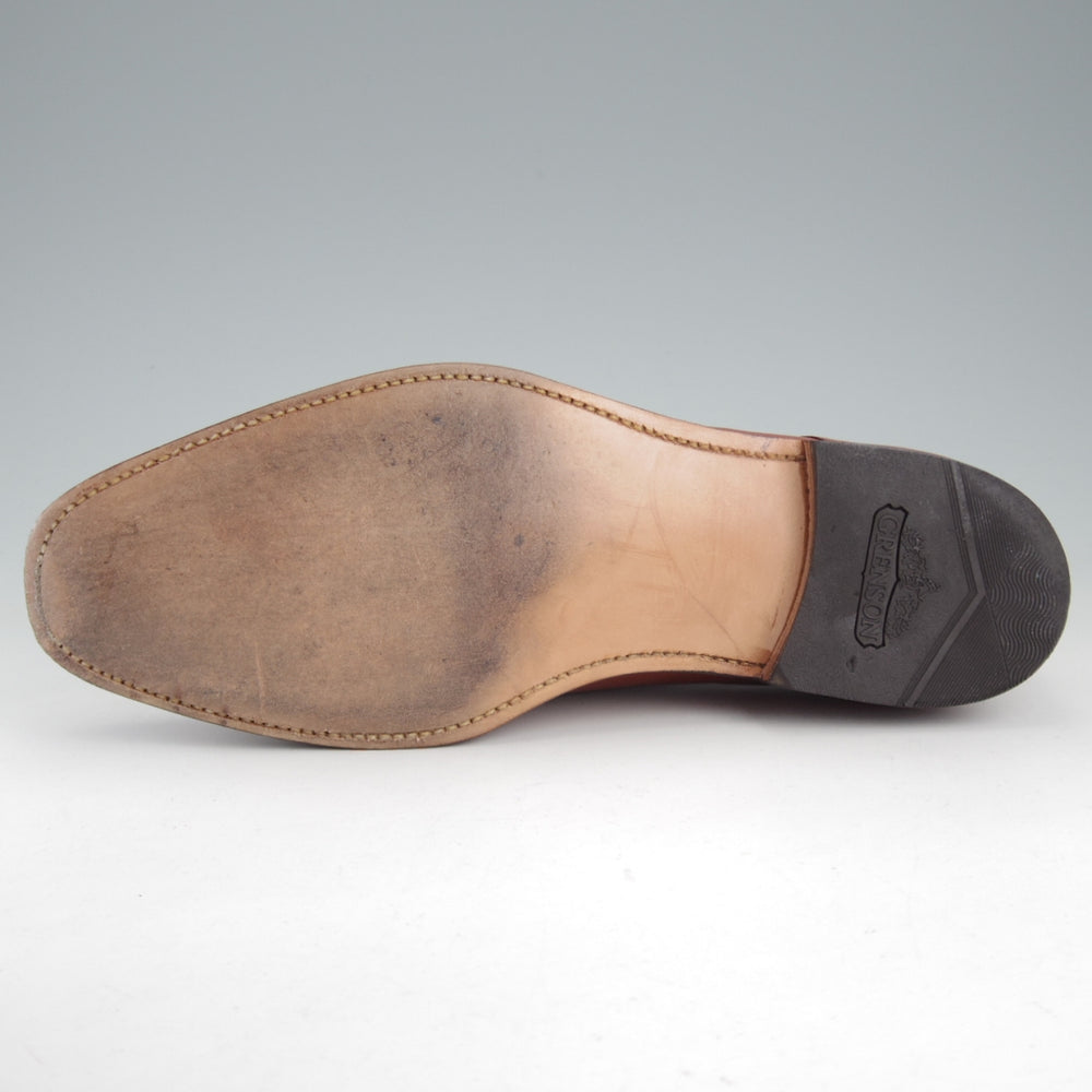 美品★(英)グレンソン 8.5F【貴重★footmaster/Uチップ】22383/77ラスト/カーフ/コニャック/茶/メンズ/GRENSON★o713