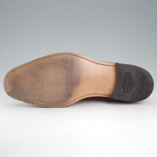 美品★(英)グレンソン 8.5F【貴重★footmaster/Uチップ】22383/77ラスト/カーフ/コニャック/茶/メンズ/GRENSON★o713