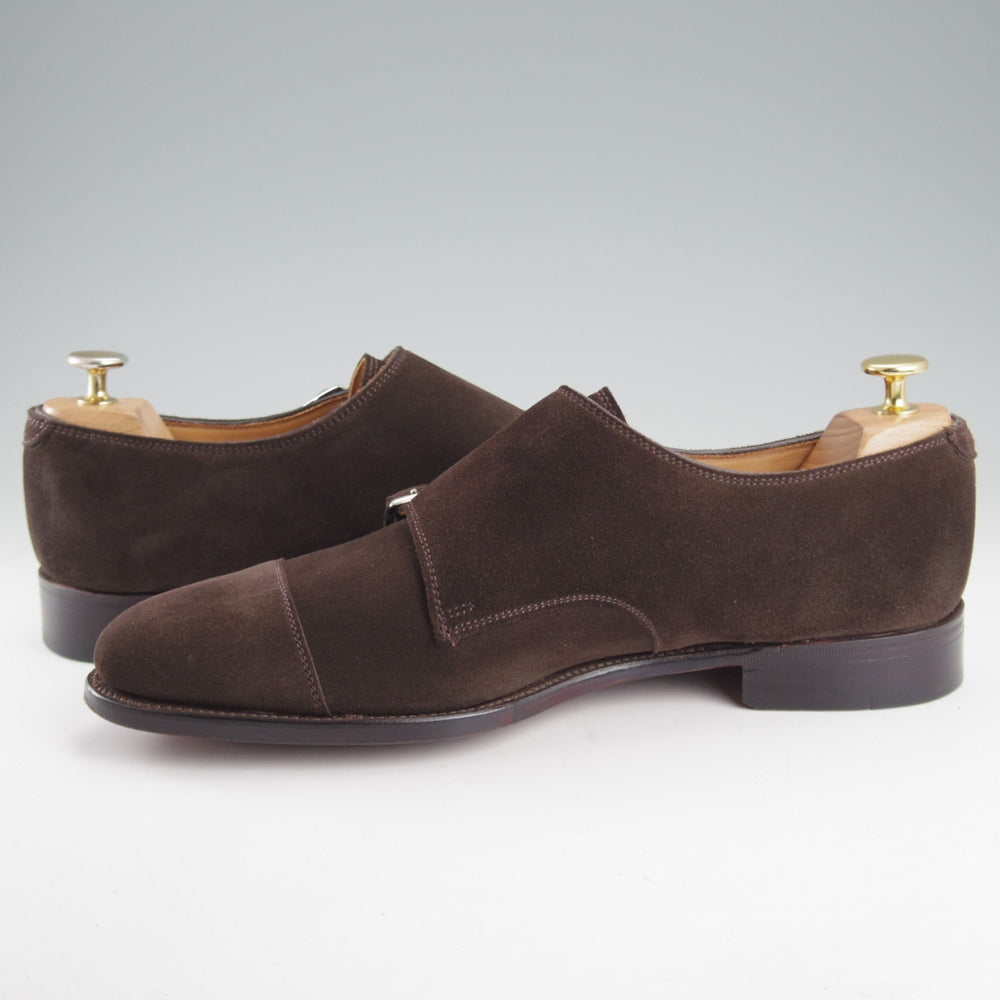 極美品★(英)アルフレッド・サージェント SIZE 8【定価￥87,480-★DARCY/ダブルモンク】スエード/濃茶/メンズ/ALFRED SARGENT★o714