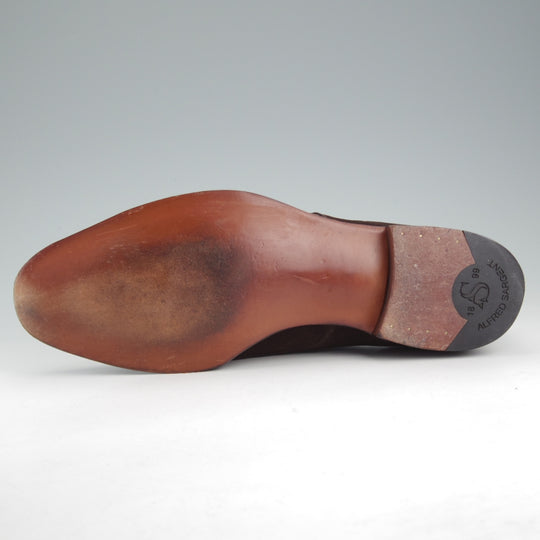 極美品★(英)アルフレッド・サージェント SIZE 8【定価￥87,480-★DARCY/ダブルモンク】スエード/濃茶/メンズ/ALFRED SARGENT★o714