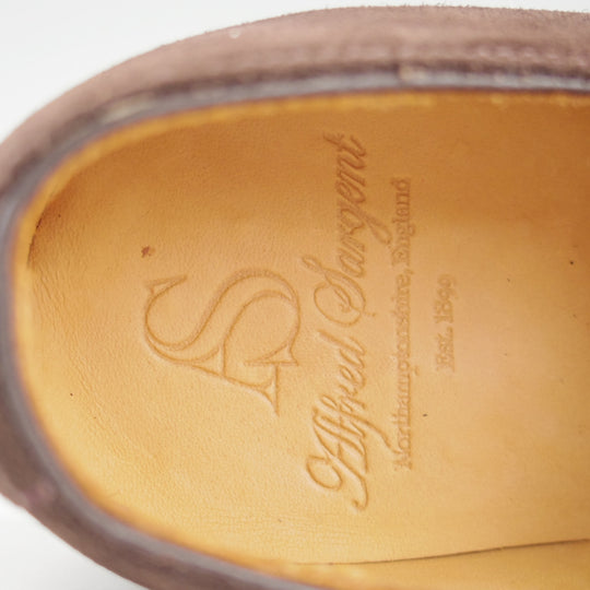 極美品★(英)アルフレッド・サージェント SIZE 8【定価￥87,480-★DARCY/ダブルモンク】スエード/濃茶/メンズ/ALFRED SARGENT★o714