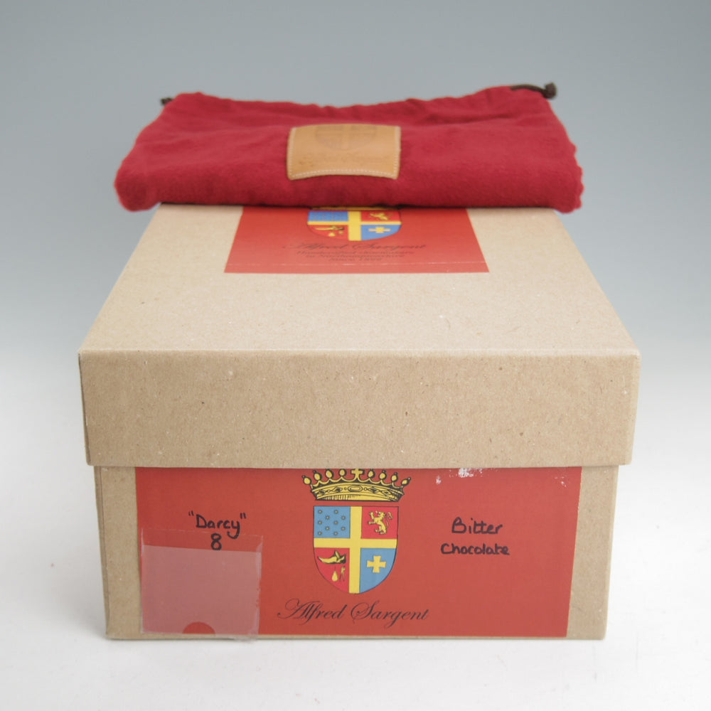 極美品★(英)アルフレッド・サージェント SIZE 8【定価￥87,480-★DARCY/ダブルモンク】スエード/濃茶/メンズ/ALFRED SARGENT★o714