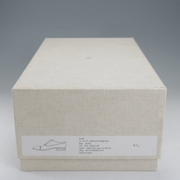 極上★forme/フォルメ SIZE 5.5(25.5cm程度)【コンビ仕様★(米)ホーウィン社のSHF(馬革)×カーフ/パンチドキャップトゥ】茶×黒★n669