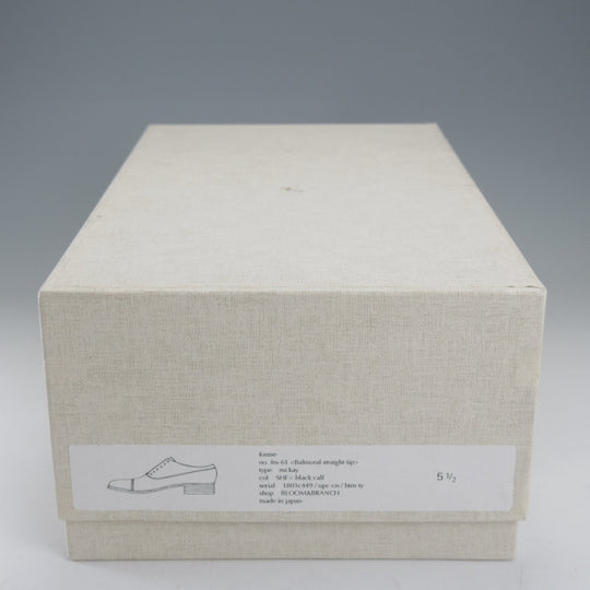 極上★forme/フォルメ SIZE 5.5(25.5cm程度)【コンビ仕様★(米)ホーウィン社のSHF(馬革)×カーフ/パンチドキャップトゥ】茶×黒★n669