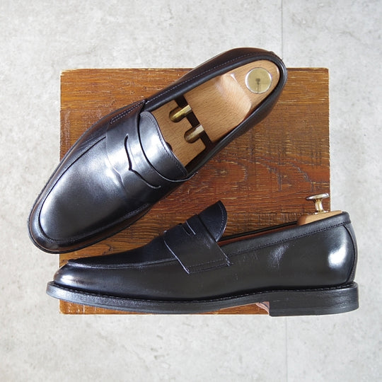 ほぼ未使用★(米)アレンエドモンズ 8D【貴重★ブルックスブラザーズ別注/BROOKS BROTHERS】コインローファー/黒/ALLEN EDMONDS★n682