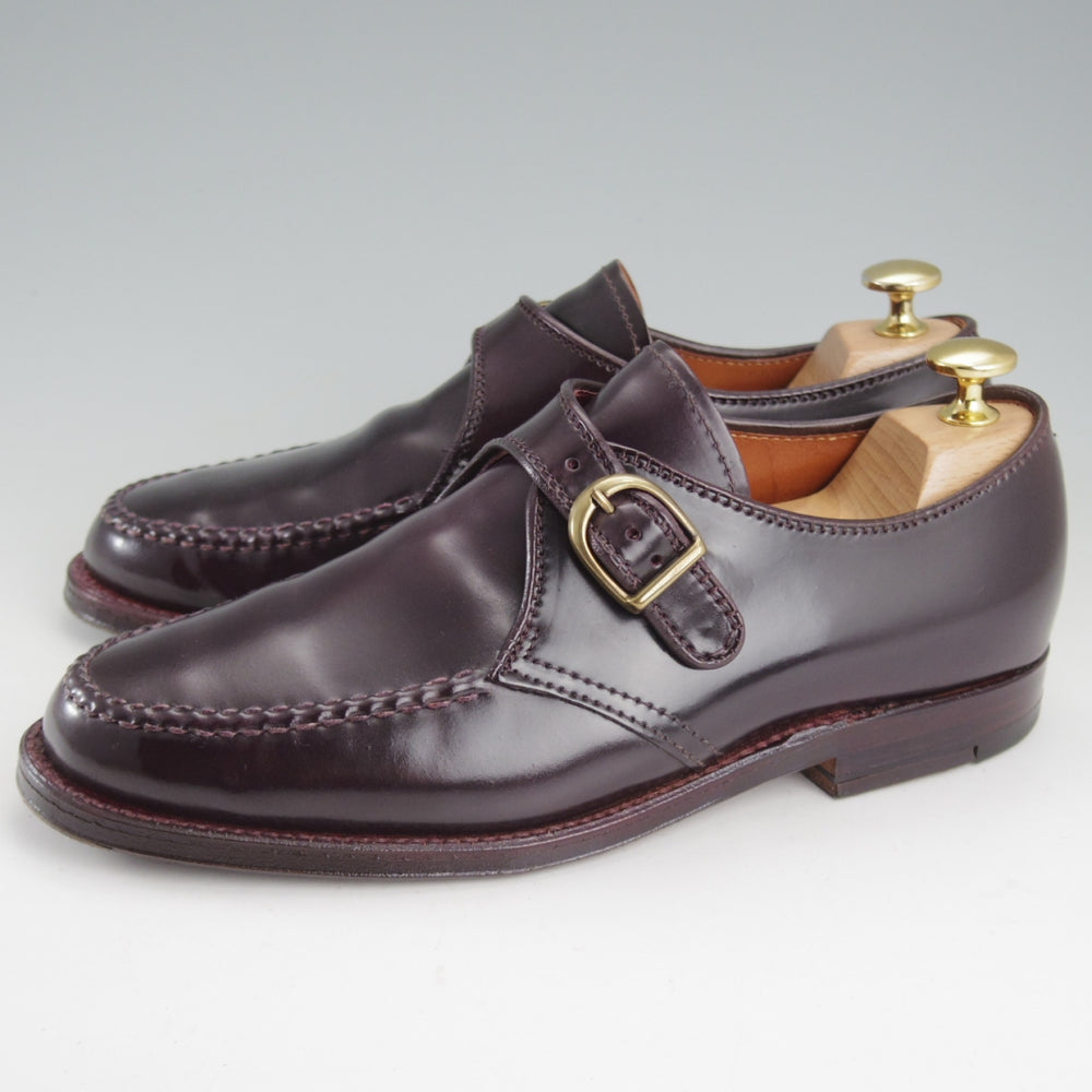 美品★オールデン 5.5D【現行定価20万円以上★コードバン仕様/モンクストラップ/N8406】ヴァンラスト/バンラスト/#8/赤茶/ALDEN★o717