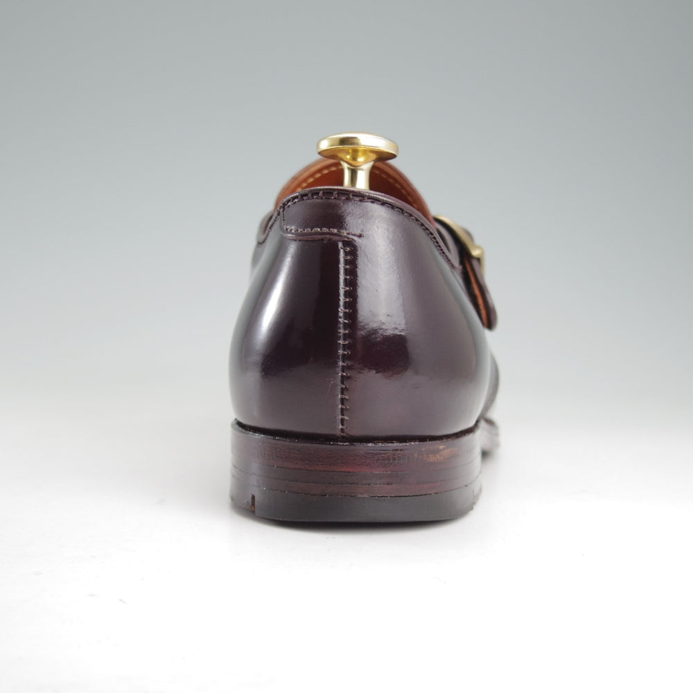 美品★オールデン 5.5D【現行定価20万円以上★コードバン仕様/モンクストラップ/N8406】ヴァンラスト/バンラスト/#8/赤茶/ALDEN★o717