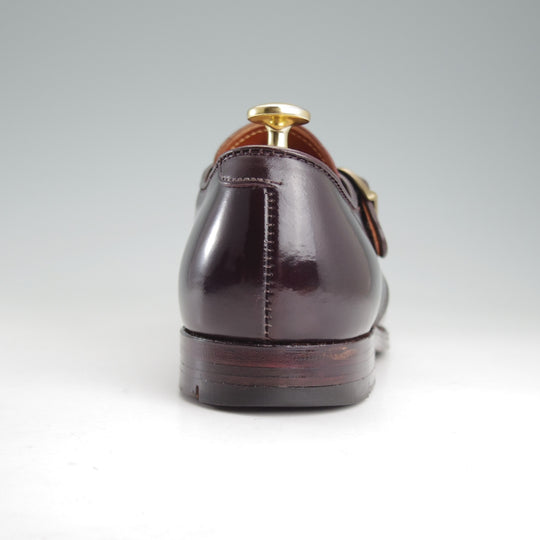 美品★オールデン 5.5D【現行定価20万円以上★コードバン仕様/モンクストラップ/N8406】ヴァンラスト/バンラスト/#8/赤茶/ALDEN★o717