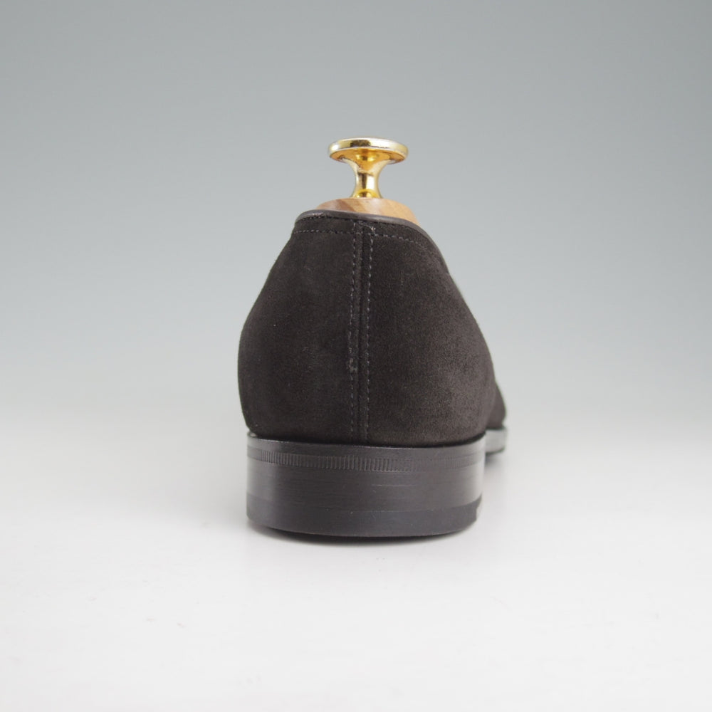 極美品★ジョンロブ 7E【定価￥242,000-★EDMOND/タッセルローファー/TENSILE】0221Lラスト/スエード/黒/メンズ/JOHN LOBB★o718