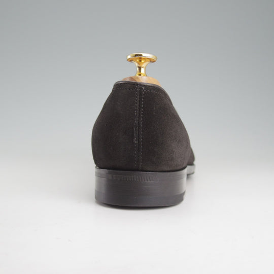 極美品★ジョンロブ 7E【定価￥242,000-★EDMOND/タッセルローファー/TENSILE】0221Lラスト/スエード/黒/メンズ/JOHN LOBB★o718