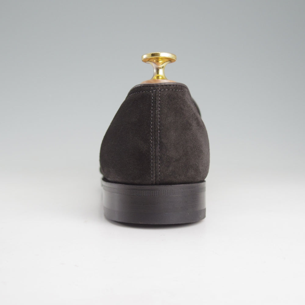 極美品★ジョンロブ 7E【定価￥242,000-★EDMOND/タッセルローファー/TENSILE】0221Lラスト/スエード/黒/メンズ/JOHN LOBB★o718