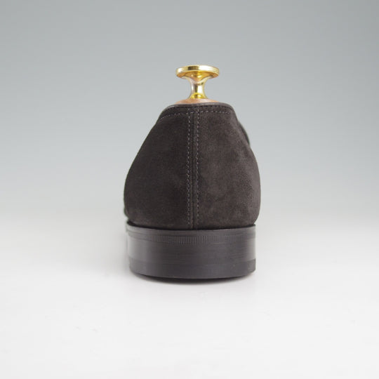 極美品★ジョンロブ 7E【定価￥242,000-★EDMOND/タッセルローファー/TENSILE】0221Lラスト/スエード/黒/メンズ/JOHN LOBB★o718