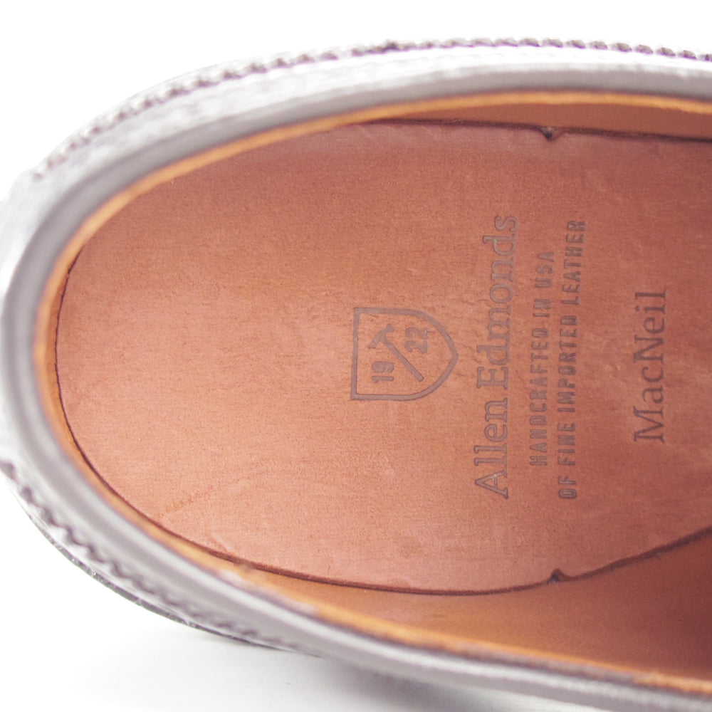 未使用★(米)アレンエドモンズ 8.5D【現行定価24万円程度★コードバン仕様/MACNEIL】ロングウイング/黒/メンズ/ALLEN EDMONDS★o167