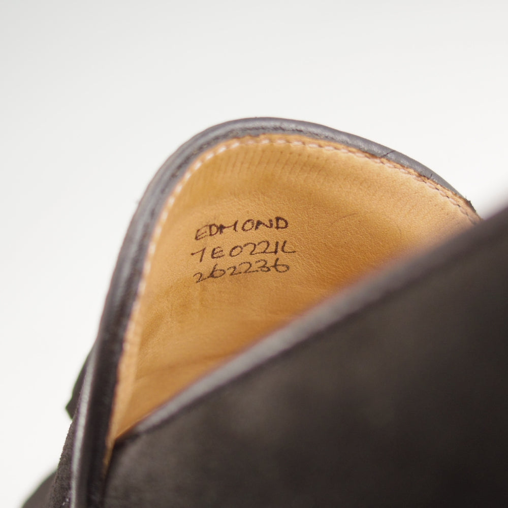 極美品★ジョンロブ 7E【定価￥242,000-★EDMOND/タッセルローファー/TENSILE】0221Lラスト/スエード/黒/メンズ/JOHN LOBB★o718