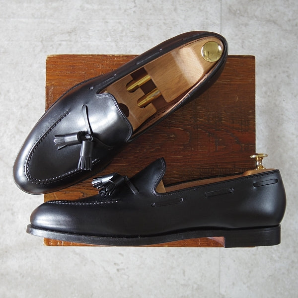 未使用★クロケット&ジョーンズ 9.5E【定価￥126,500-★CAVENDISH 2/キャベンディッシュ】325ラスト/タッセルローファー/カーフ/黒★n164