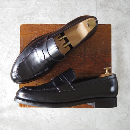 極美品★TLB Mallorca/ティーエルビー SIZE 7【現行定価6万円以上★コインローファー/520】カーフ/黒/メンズ★n165