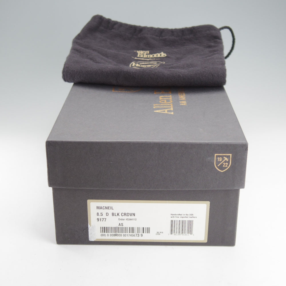 未使用★(米)アレンエドモンズ 8.5D【現行定価24万円程度★コードバン仕様/MACNEIL】ロングウイング/黒/メンズ/ALLEN EDMONDS★o167