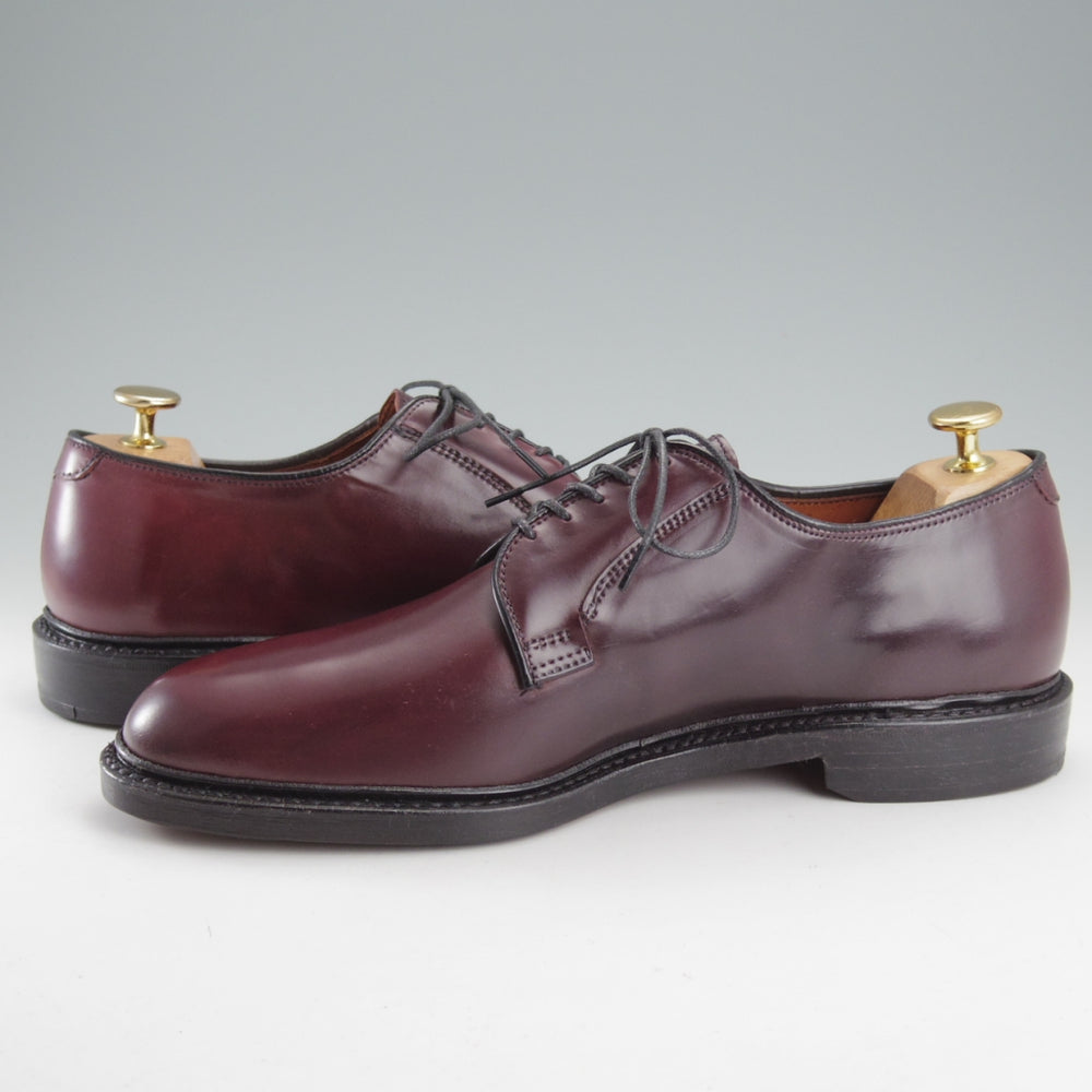 未使用★(米)アレンエドモンズ 8.5D【現行定価24万円程度★コードバン仕様/Leeds】リーズ/プレーントゥ/赤茶/メンズ/ALLEN EDMONDS★o168