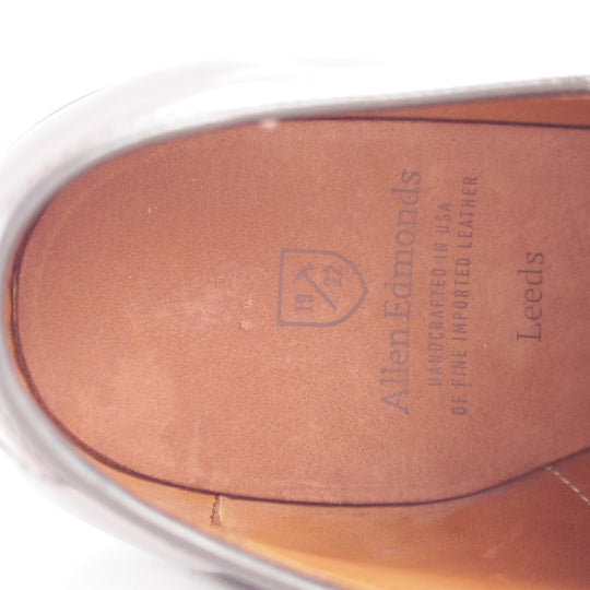 未使用★(米)アレンエドモンズ 8.5D【現行定価24万円程度★コードバン仕様/Leeds】リーズ/プレーントゥ/赤茶/メンズ/ALLEN EDMONDS★o168