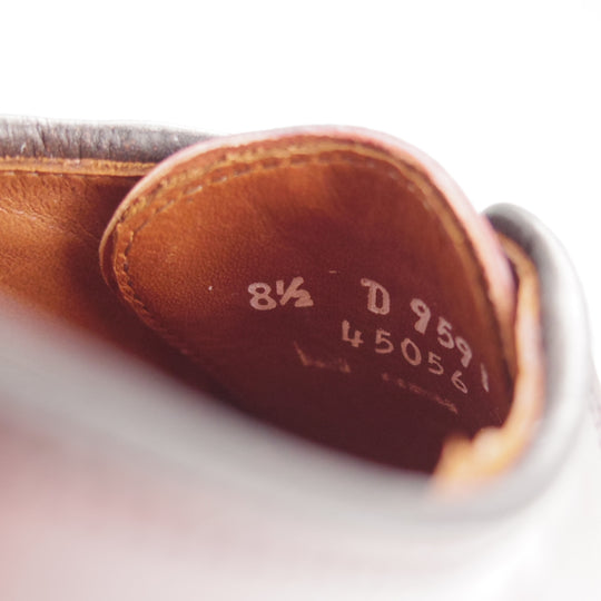 未使用★(米)アレンエドモンズ 8.5D【現行定価24万円程度★コードバン仕様/Leeds】リーズ/プレーントゥ/赤茶/メンズ/ALLEN EDMONDS★o168
