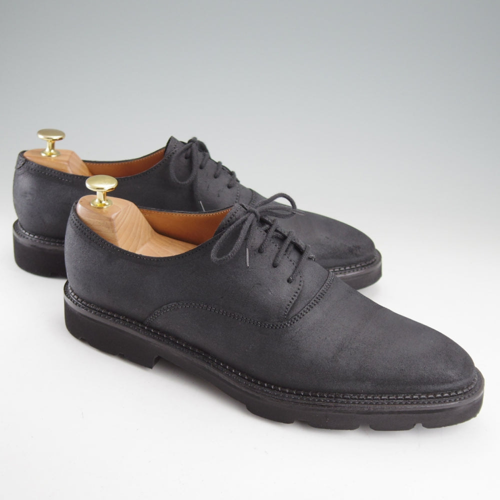 極美品★ジョンロブ 8E【定価￥180,400-★MILTON/オイルドスエード】7000ラスト/プレーントゥ/黒/メンズ/JOHN LOBB★o169