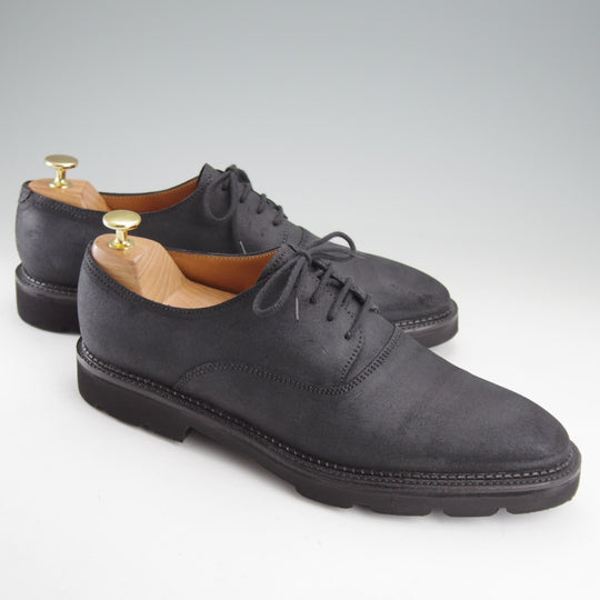 極美品★ジョンロブ 8E【定価￥180,400-★MILTON/オイルドスエード】7000ラスト/プレーントゥ/黒/メンズ/JOHN LOBB★o169
