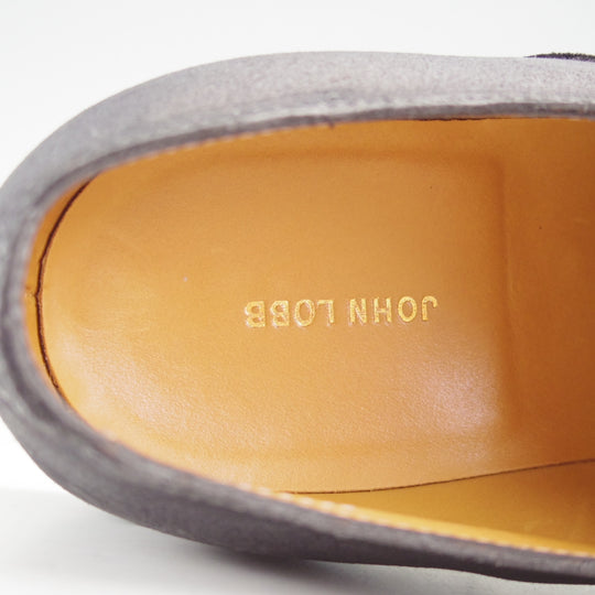 極美品★ジョンロブ 8E【定価￥180,400-★MILTON/オイルドスエード】7000ラスト/プレーントゥ/黒/メンズ/JOHN LOBB★o169