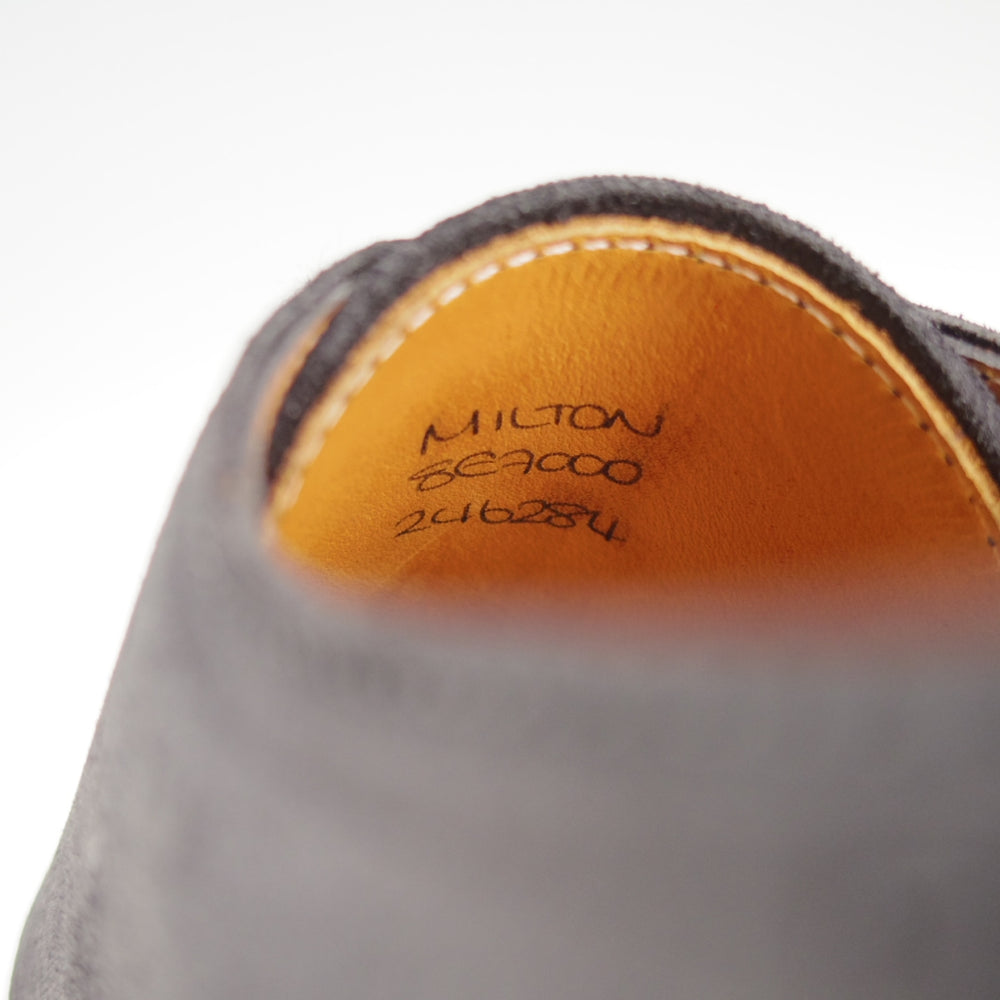 極美品★ジョンロブ 8E【定価￥180,400-★MILTON/オイルドスエード】7000ラスト/プレーントゥ/黒/メンズ/JOHN LOBB★o169