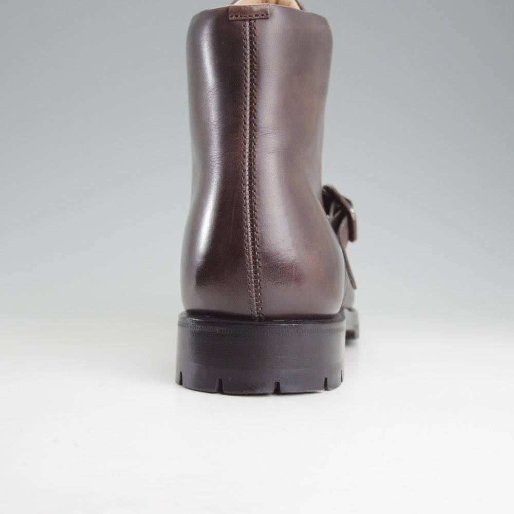 極美品★(仏)ベルルッティ SIZE 8【定価￥331,560★純正ツリー付/ソフト・グッドイヤー製法/ブルニコ】ブーツ/濃茶系/Berluti★o721