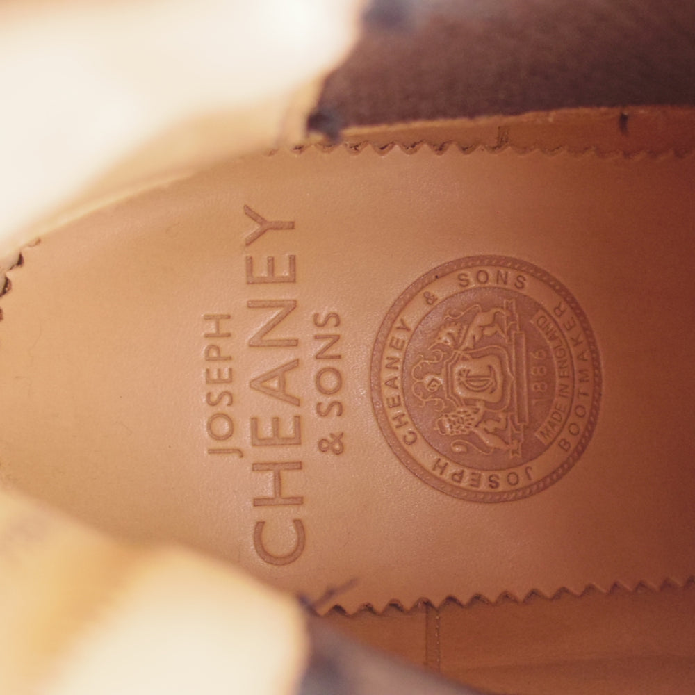 未使用★(英)チーニー 7F【現行定価10万円以上★ヴェルトショーン製法/RIBBLE C】コマンドソール/サイドゴアブーツ/オリーブ/CHEANEY★o183