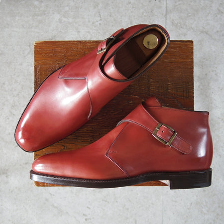 未使用★エドワードグリーン 7E【現行定価20万円以上★OLNEY/ジョージブーツ/808ラスト】モンクブーツ/カーフ/赤茶/EDWARD GREEN★o171