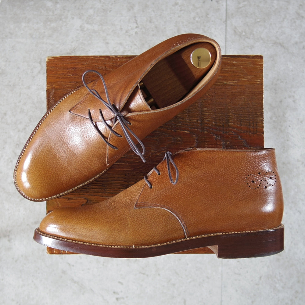 ★(伊)シルヴァノ・ラッタンジ SIZE 8【高額★オーダー品/ハンドソーンウェルテッド製法】チャッカブーツ/薄茶/Silvano Lattanzi★o180