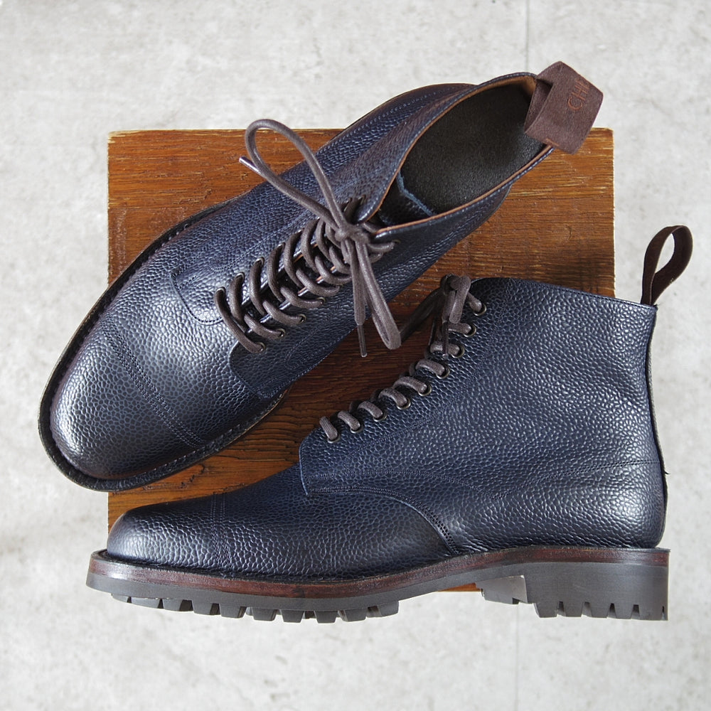 未使用★(英)チーニー 7F【定価￥104,500-★ブーツ版ケンゴン/ヴェルトショーン製法】PENNINE 2 C/コマンドソール/紺/CHEANEY★o182