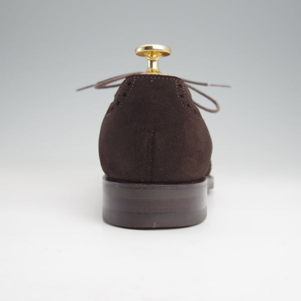 美品★(台東区)ジョーワークス UK5程度【貴重★(仙台)タマヤフットウェア別注/クォーターブローグ】スエード/濃茶/JOE WORK★n680