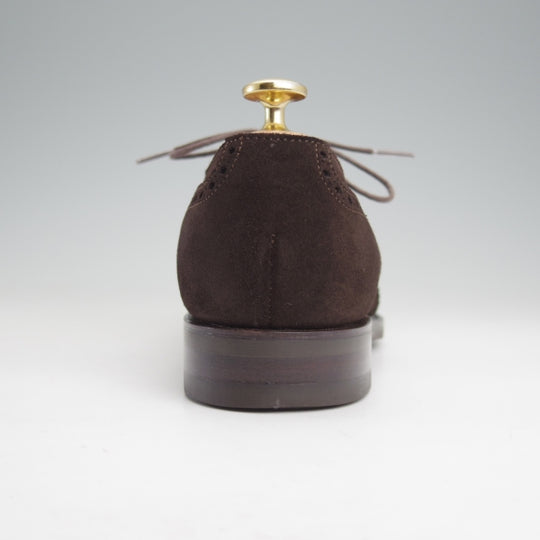 美品★(台東区)ジョーワークス UK5程度【貴重★(仙台)タマヤフットウェア別注/クォーターブローグ】スエード/濃茶/JOE WORK★n680