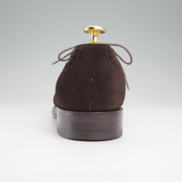 美品★(台東区)ジョーワークス UK5程度【貴重★(仙台)タマヤフットウェア別注/クォーターブローグ】スエード/濃茶/JOE WORK★n680