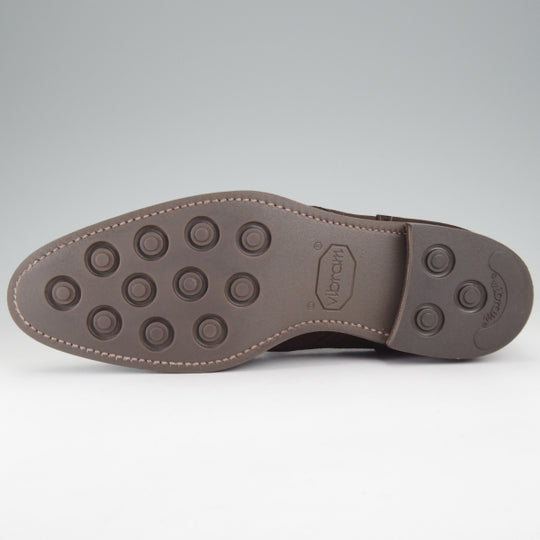 美品★(台東区)ジョーワークス UK5程度【貴重★(仙台)タマヤフットウェア別注/クォーターブローグ】スエード/濃茶/JOE WORK★n680