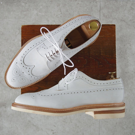 未使用★(英)チーニー 8F【モデル定価￥78,100-★ロングウイング/YELVERTOFT】1886ラスト/ヌバック/白/メンズCHEANEY★o728