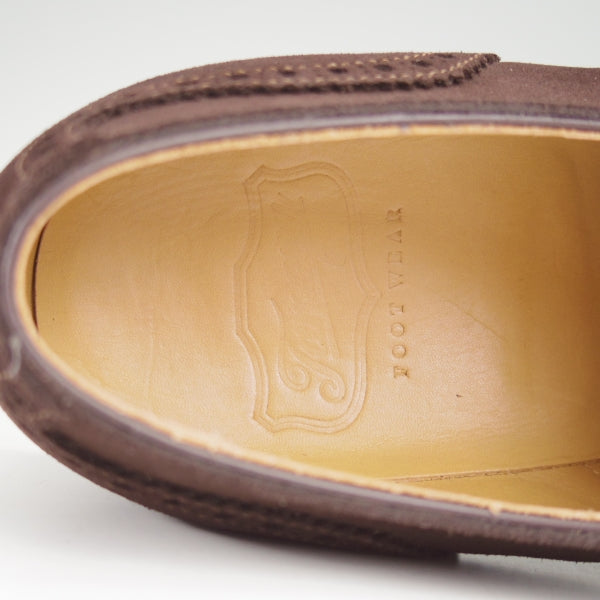 美品★(台東区)ジョーワークス UK5程度【貴重★(仙台)タマヤフットウェア別注/クォーターブローグ】スエード/濃茶/JOE WORK★n680